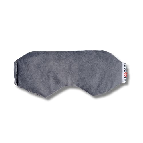 Lava Eye Mask | Lava Sand Weighted Heating & Cooling Pad | Strapless Eye Relief | Microwavable, Washable, & Odorless | Made by Lavayoo