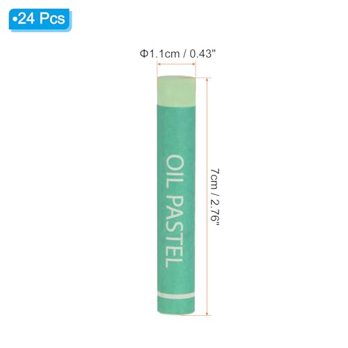 PATIKIL Turquoise Oil Pastels, 24Pcs Soft Oil Crayons Creamy Pastels Stick Art Supplies for Art Painting Drawing Blending Graffiti for Artists Beginners - color: Turquoise