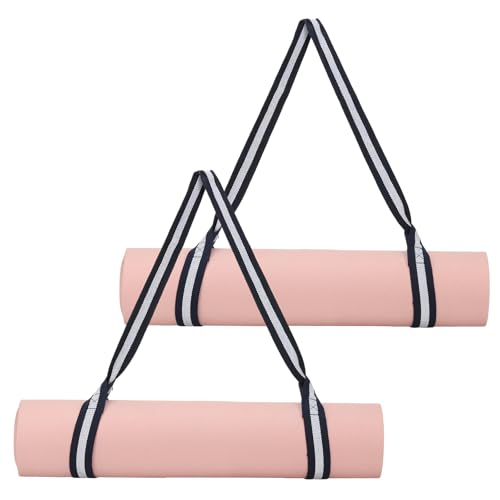 Yoga Mat Straps for Carrying, Adjustable Exercise Mat Sling Holder Multi Purpose Mats Carrier - color: Blue/White