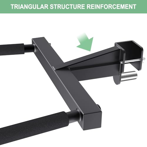 SELEWARE Squat Rack Attachment for Power Cage with 5/8" or 1" Holes - color: A: Dip Bar Attachment(2x2 Rack, 5/8 & 1" hole)