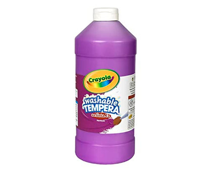 Crayola Washable Tempera Paint For Kids, Violet Paint, Classroom Supplies, Non Toxic, 32 Oz Squeeze Bottle - color: Violet, size: 32 Fl Oz (Pack of 1)