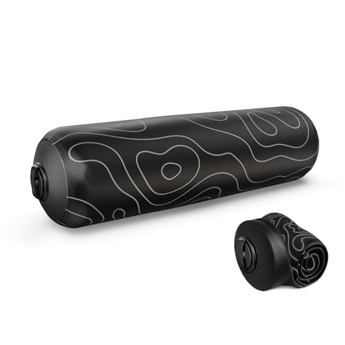 Inflatable Travel Foam Roller for Muscle Recovery and Mobility - color: Topo Black