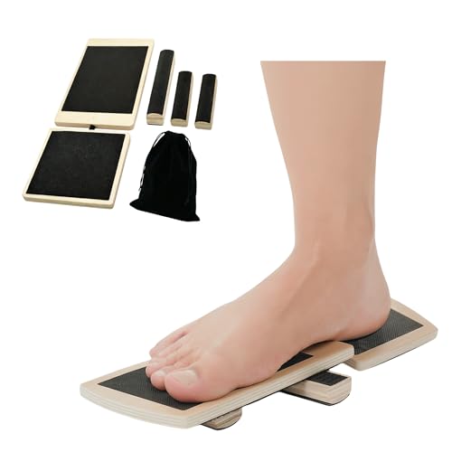 Wooden Balance Board for Foot Strength Training – Ideal for Ankle Sprain Recovery, Physical Therapy, Plantar Fasciitis Relief, Posture Correction & Body Balance – Use at Home, Office or Gym