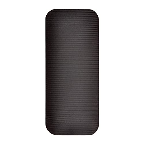 Fitvids All Purpose 1/2-Inch Extra Thick High Density Anti-Tear Exercise Yoga Mat and Knee Pad with Carrying Strap, Multiple Colors - color: Black