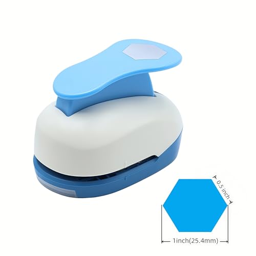 Hexagon Punch 1 inch Craft Lever Punch Handmade Paper for Paper Crafts DIY Handmade Crafting Scrapbooking,Cardstock,Greeting Cards Arts Fun Projects - color: 1 inch Hexagon