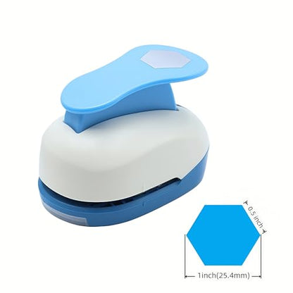 Hexagon Punch 1 inch Craft Lever Punch Handmade Paper for Paper Crafts DIY Handmade Crafting Scrapbooking,Cardstock,Greeting Cards Arts Fun Projects - color: 1 inch Hexagon
