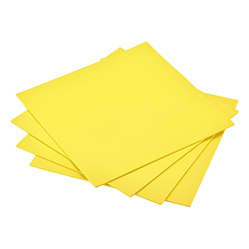 uxcell Yellow EVA Foam Sheets 10 x 10 Inch 3mm Thickness for Crafts DIY Projects, 4 Pcs - color: Yellow