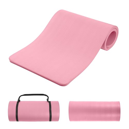 BalanceFrom 1-Inch Premium Yoga Mat,High-Density NBR Foam,1 Inch Thick Yoga Mat for Superior Cushioning and Joint Protection,Non-Slip for Pilates,Gym & Exercise