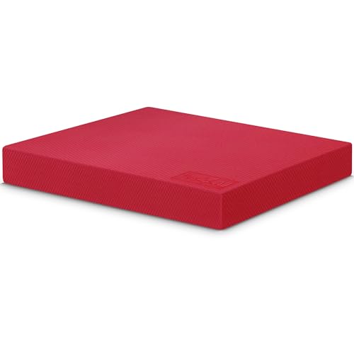 Yes4All Exercise Balance Pad, Non-Slip Foam Kneeling Pad - color: Red - L - (15,5" x 13" x 2"), size: Large