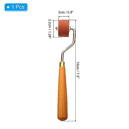 PATIKIL 0.8 Inch Rubber Roller Brayer, Anti Skid Hard Rubber Roller Tools for Wallpaper Art Craft Printing Printmaking Ink Stamping Tape Construction - size: 0.8 Inch