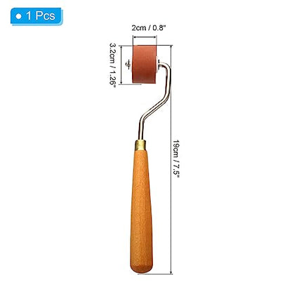 PATIKIL 0.8 Inch Rubber Roller Brayer, Anti Skid Hard Rubber Roller Tools for Wallpaper Art Craft Printing Printmaking Ink Stamping Tape Construction - size: 0.8 Inch