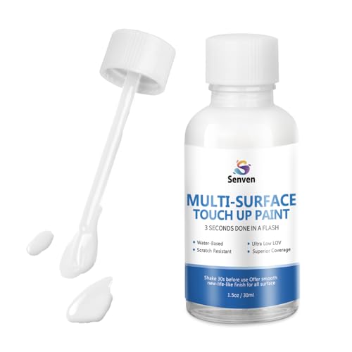 White Paint Multi Surface Semi-Gloss White Touch Up Paint Repair for Metal,Wall,Door,Cabinets,Wood,Furniture, Appliance,Metal, Acrylic Touch Up Paint Pen, Enamel 30ML - color: Semi-Gloss White - 1.5 oz