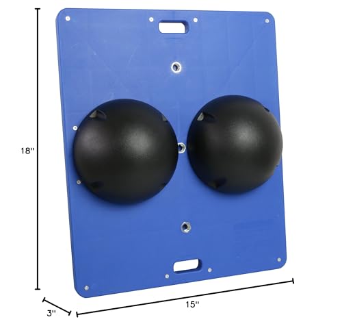 CanDo Balance Board 15x18 Inch, 3 Inch Height, Black - color: Black: X-difficult, style: Rectangular
