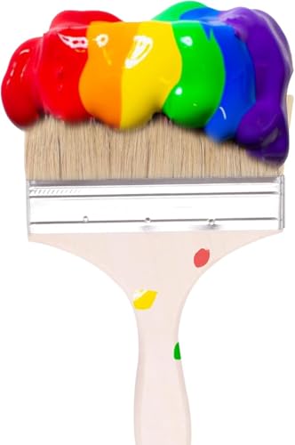 Flat Paint Brushes - 8 Inch Soft Bristle Oil Brush Set | Versatile Paddle Paint Brush for Smooth Strokes on Canvas, Wood & Walls | Ideal for DIY Home Painting, Art Projects & Professional Use