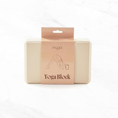 MYGA Yoga Block,Lightweight EVA Foam Yoga Brick,High Density Non-Slip Block for Yoga Poses, Pilates, Balance and Flexibility - color: Sand, size: One Size