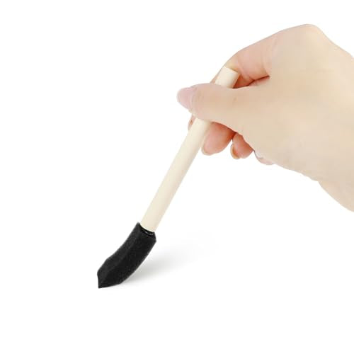 XDT Foam Paint Brushes Bulk Set - 25Pack Sponge Brushes with Wood Handles for Acrylic Painting, Wood Staining, Mod Podge, Glue & Crafts - Disposable Assorted Sizes Paintbrush - size: Foam Brush Assorted