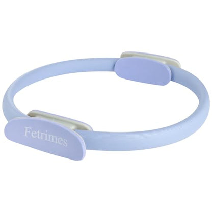 Pilates Ring 15 Inch Magic Circle Ring, Dual Padded Handles Pilates Exercise Circle, Adjustable Yoga Ring - color: Blue
