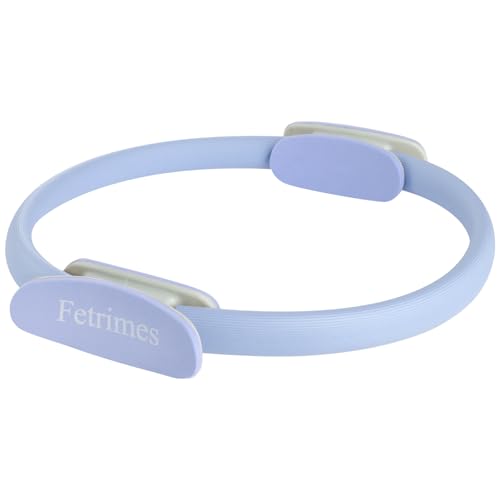 Pilates Ring 15 Inch Magic Circle Ring, Dual Padded Handles Pilates Exercise Circle, Adjustable Yoga Ring - color: Blue