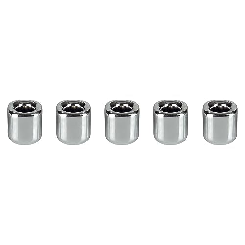 Mega Candles 5 pcs Silver 1/2 Inch Diameter Ceramic Chime Ritual Spell Candle Holders, Great for Casting Chimes, Meditation, Rituals, Spells, Vigil, Witchcraft, Wiccan Supplies - color: Silver, size: 5 Pieces