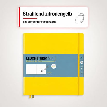Leuchtturm1917 - Square Hardcover Sketchbook (Lemon) - 112 Pages of 150g/m² Paper - color: Lemon, size: Square