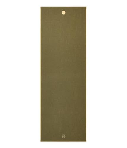 Manduka Yogitoes Hot Yoga Mat Towel - 71" | Moisture Activated Grip | Patented Silicone Nubs | Highly Absorbent, Durable & Easy Care | Made from Recycled Materials | 71 x 24 Inches | Earth - color: Earth, size: 71" x 24"