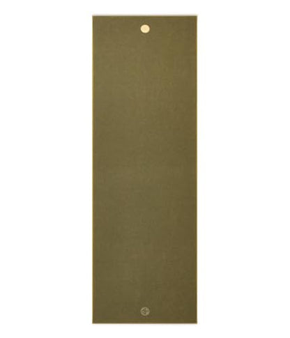 Manduka Yogitoes Hot Yoga Mat Towel - 71" | Moisture Activated Grip | Patented Silicone Nubs | Highly Absorbent, Durable & Easy Care | Made from Recycled Materials | 71 x 24 Inches | Earth - color: Earth, size: 71" x 24"