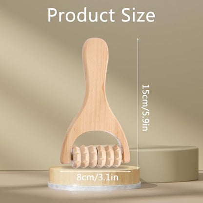 Abeillo 3Pcs Wooden Hand Massage Roller, Muscle Roller Stick, Manual Wood Therapy Massage Tools Massager Roller, for Relaxes Thigh, Leg, Hands Full Body Muscle Men Women - style: Style A