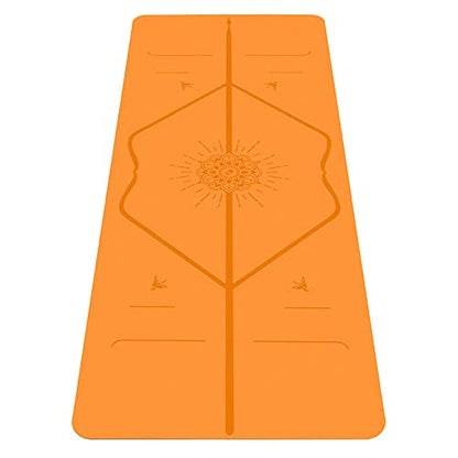 Liforme Special Yoga Mat - Patented Alignment Design, Ultimate Grip - color: Orange