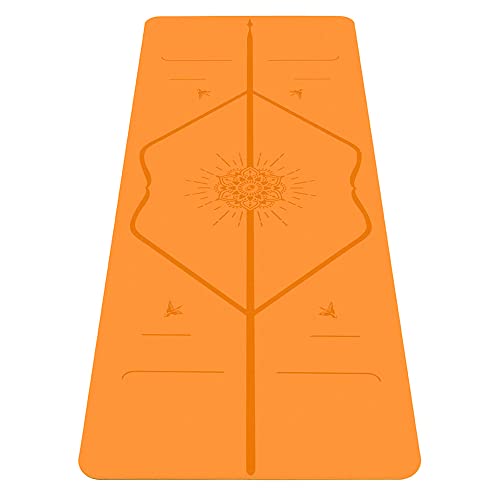 Liforme Special Yoga Mat - Patented Alignment Design, Ultimate Grip - color: Orange