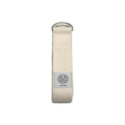 Yoga Strap for Stretching, Exercise, Flexibility Training, Durable Cotton with Double D-Ring, Improves Flexibility for Yoga, Workout, Pilates. - color: Cream