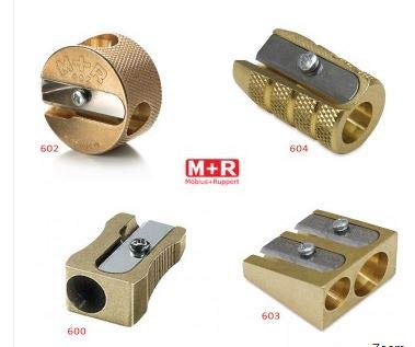 Mobius + Ruppert (M+R) Brass Pencil Sharpener - choose from 4 shapes! Made in Germany - finest in the world! (600 - Single Wedge) - size: 600 - Single Wedge