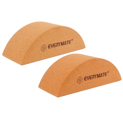 EVERYMATE Cork Balance Board Kit, Foot & Ankle Strengthener with Massage Roller/Ball,Balance Board Half & Half-Moon Ball, for Enhance Mobility & Prevent Falls Improve Foot Function for Home/Office/Gym - color: Half-Moon-2