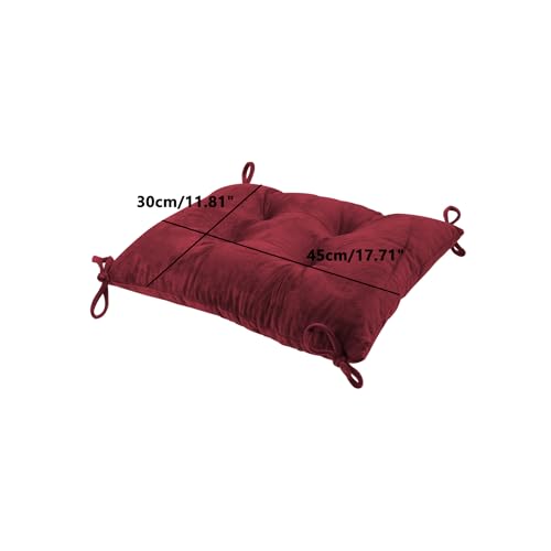Square Pillows Seating, Thick Meditation Floor Pillow,Flexible Large Pillows Seating,2PCS Color Chair Pads Cushions,Square Floor Pillows for Game Yoga Wine red, 30 * 45cm/11.81 * 17.71" - color: Wine Red, size: 30*45cm/11.81*17.71"