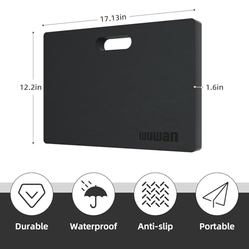 Yoga kneeling mat, 1.5inch Thick,Knee Push-ups, Plank Support & Yoga Elbows/Knees Mat Provides Cushion for Kneeling & Elbows - color: Black with leather front