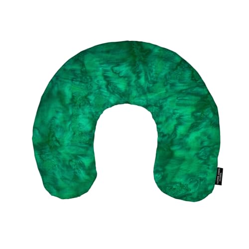 Mother Earth Pillows Large Triggerpoint Flax Pillow for Neck and Shoulder Relief (Green Print - No Herbs Added) - color: Green Print - No Herbs Added