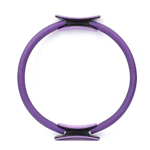 Pilates Ring Circle for Fitness & Yoga – Toning Inner & Outer Thighs, Legs, Core Strength – Lightweight, Non-Slip Resistance Equipment for Body Sculpting & Training – Exercise Tool - color: Purple