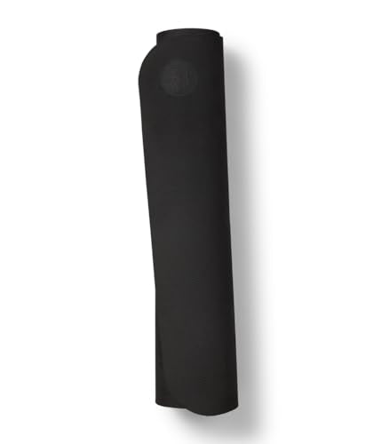 Manduka Begin Yoga Mat 68" - 5mm Cushioning | Comfortable, Lightweight & Reversible with Alignment Stripe | Budget-Friendly | 68 x 24 inches - style: Black