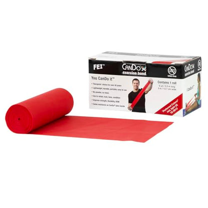 CanDo Latex-Free Exercise Band 6 Yard Roll - color: Red: Light, size: 6 yard roll