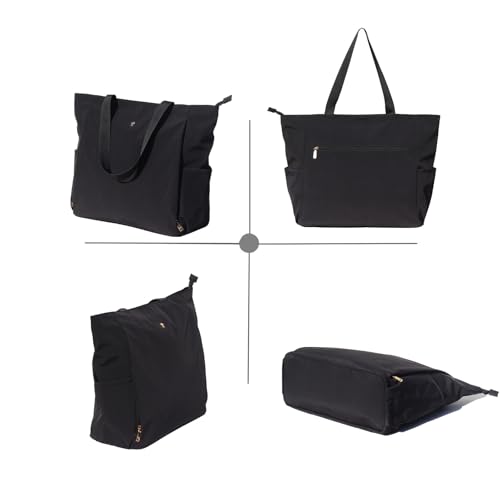 ESVAN Yoga Mat Bag Yoga Tote Carrier Shoulder Bag Carryall Tote for Office,Yoga,Pilates,Travel,Beach and Gym - color: Aa Black