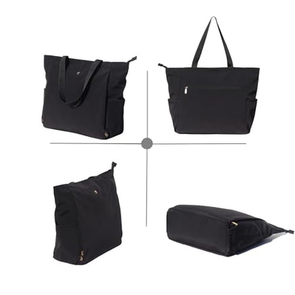 ESVAN Yoga Mat Bag Yoga Tote Carrier Shoulder Bag Carryall Tote for Office,Yoga,Pilates,Travel,Beach and Gym - color: Aa Black