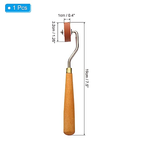 PATIKIL 0.4 Inch Rubber Roller Brayer, Anti Skid Hard Rubber Roller Tools for Wallpaper Art Craft Printing Printmaking Ink Stamping Tape Construction, Red - size: 0.4 Inch
