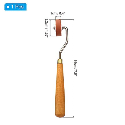 PATIKIL 0.4 Inch Rubber Roller Brayer, Anti Skid Hard Rubber Roller Tools for Wallpaper Art Craft Printing Printmaking Ink Stamping Tape Construction, Red - size: 0.4 Inch