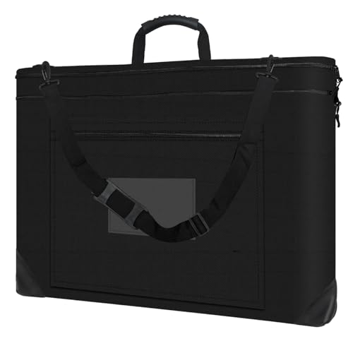Art Portfolio Bag, 27.6 x 21.3 Inches Poster Board Storage with Shoulder, Handle Carry and 3 Pockets for Artwork Poster, Sketching, Art Portfolio, Drawing