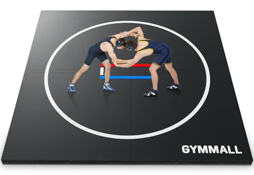 Wrestling Mat 10'x10'/8'x8'/6.6'x10' for Home Outdoor Indoor, 1.2" Thick Foldable XPE Jiu Jitsu Floor Exercise Mat for Gymnastics, PE Training, BJJ, MMA, Martial Art, Grappling, Judo, Boxing, Yoga - color: black, size: 10ft*10ft*1.2inch(3m*3m*10cm)