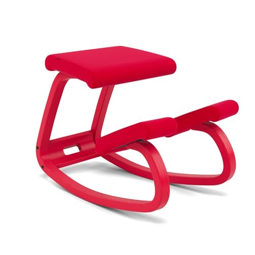 Varier Ergonomic Kneeling Chair, Rocking Knee Stool for Home Office Desk - color: Poppy