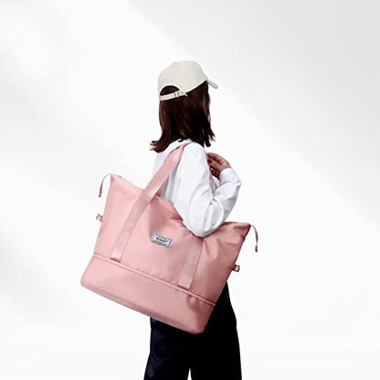NPBAG Women Travel Duffel, Multi Functional Large Expandable Weekender Carry-on Tote, Gym Workout Overnight Bag, Mommy Hospital Bag for Labor and Delivery - color: Basic-Classical Flowers, style: Basic Version