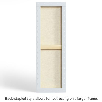 PHOENIX 10x30 Inch 3 Pack Gallery Canvas - 1.5 in Thick Large Skinny Canvases for Painting - Deep Edge 100% Cotton 11 Oz. Gesso Primed White Blank Professional Canvas Oil & Acrylic Paints - size: 10"x30", style: Gallery