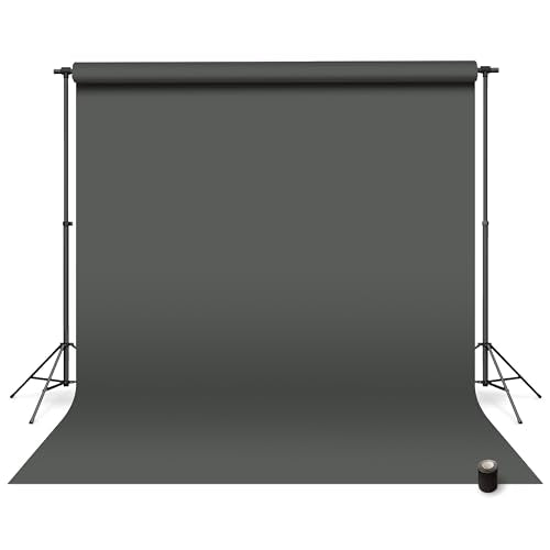Denny Mfg Seamless Paper Backdrop for Photoshoot, Dark Grey, 53 in x 36 ft | Photoshoot backdrop, Matte Finish for Portraits, Product Photos and Video Shoots, with Free Roll Gaffer Tape (2 in x 13 ft) - color: Dark Gray, size: 53 in x 36 ft