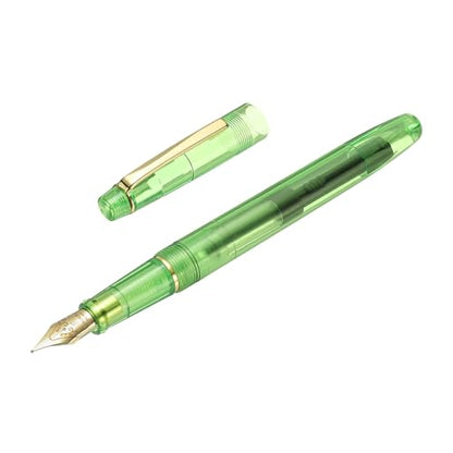 PATIKIL Fountain Pen Medium Nib, Fountain Pen Barrel Handcrafted Pen for Professional Office Journaling Gifts, Transparent Green - color: Transparent Green