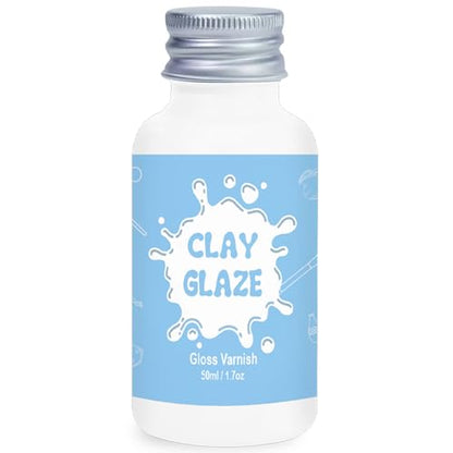 50ml Air Dry Clay Glaze, Protect Clay Surfaces, Delivers Gloss Glaze Effect - size: gloss